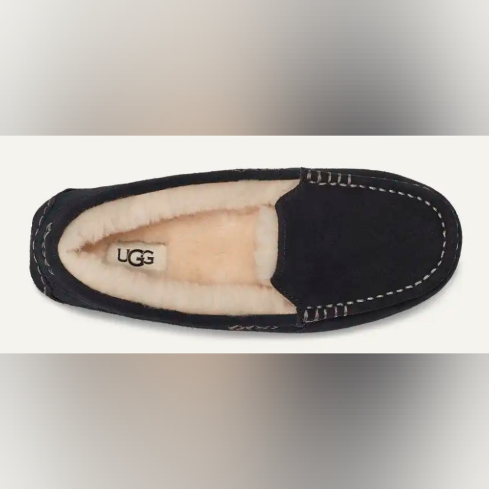 UGG Ansley Suede Moccasin Slippers Wmn's Size 9 Used Exc MSRP $115 - Picture 3 of 10